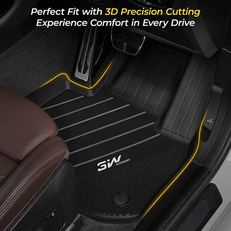 3W All Weather TPE Car Mats For BMW iX1 U11 and X1 xdrive 25e petrol hybrid 2023-2026 (Left Hand Drive)