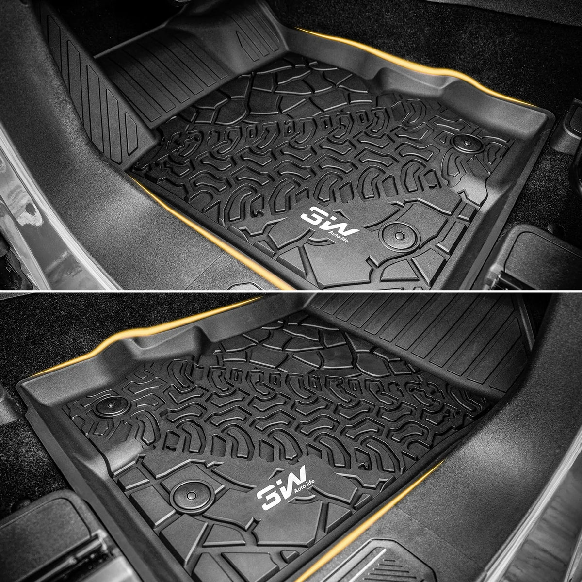 3W All Weather Car Mats for Ford Bronco 4-Door 2021-2026 (Left Hand Drive)
