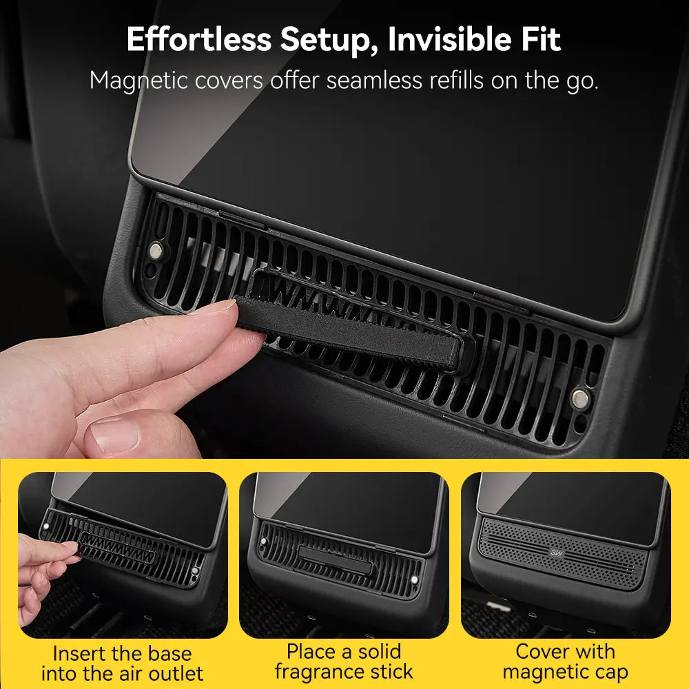 Air Freshener in Rear Vent for Tesla Model Y Juniper and Model 3 Highland