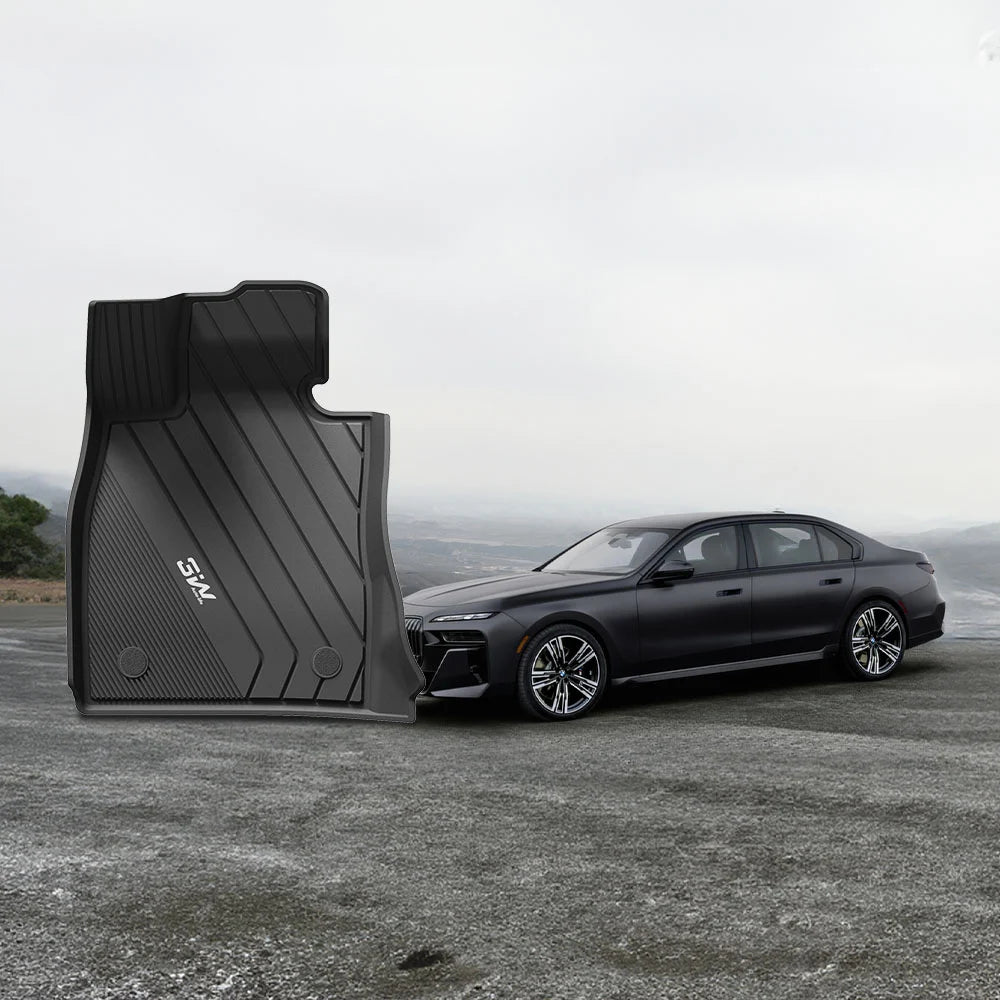 3W All Weather TPE Car Mats For BMW 7 Series G70 2023-2026 (Left Hand Drive)