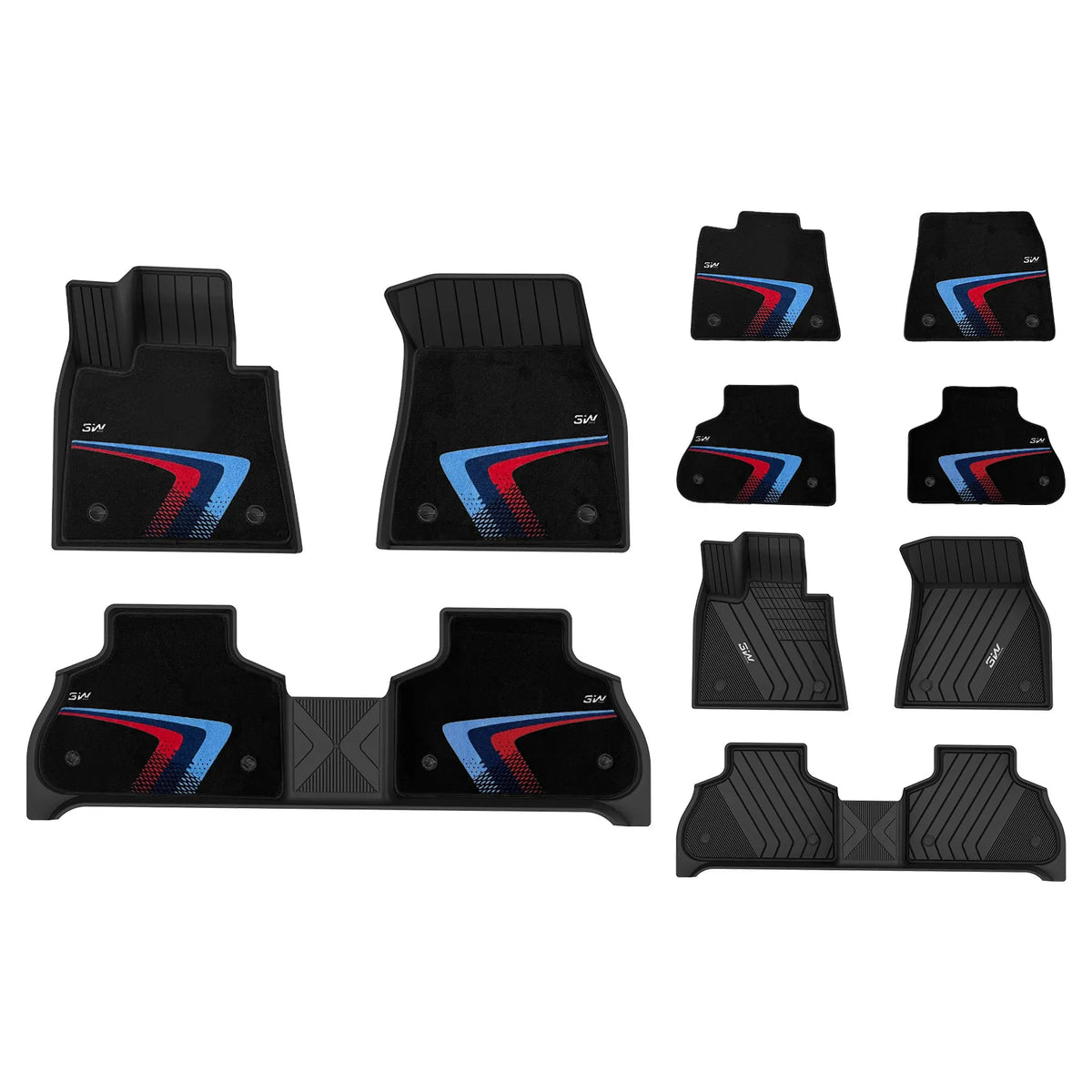 3W All Weather Car Mats For BMW X5 G05 2019-2026 (Left Hand Drive)
