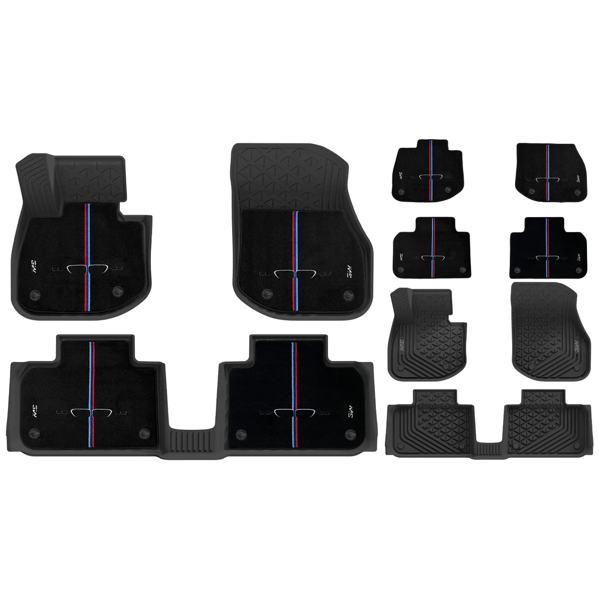 3W All Weather TPE Car Mats For BMW iX1 U11 and X1 xdrive 25e petrol hybrid 2023-2026 (Left Hand Drive)