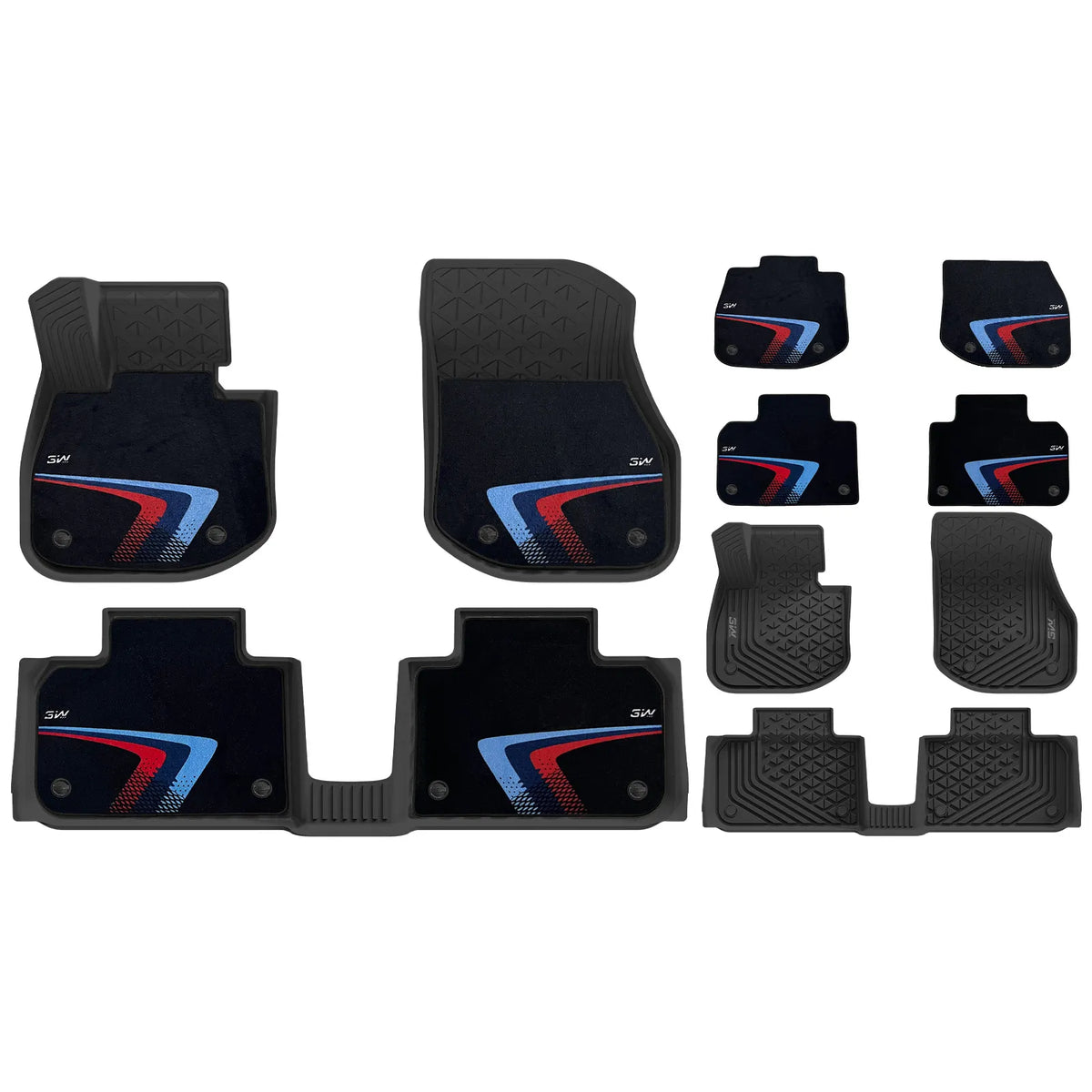 3W All Weather TPE Car Mats For BMW iX1 U11 and X1 xdrive 25e petrol hybrid 2023-2026 (Left Hand Drive)