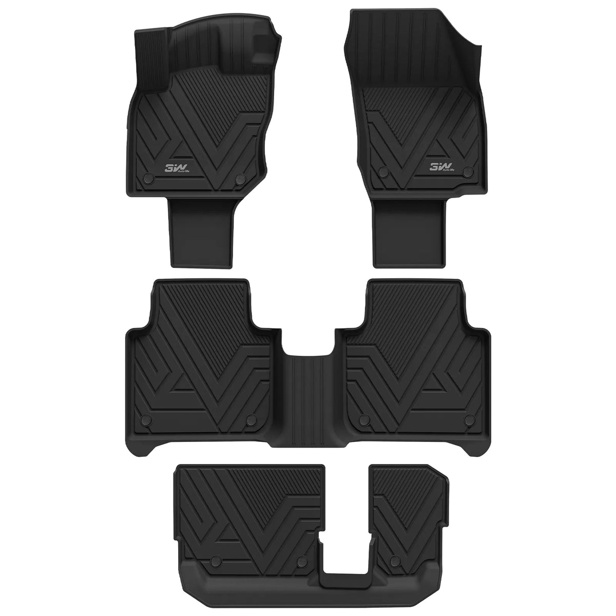 3W All Weather Car Mats For Skoda Kodiaq Mk2 7 Seats 2025-2026 (Left Hand Drive)