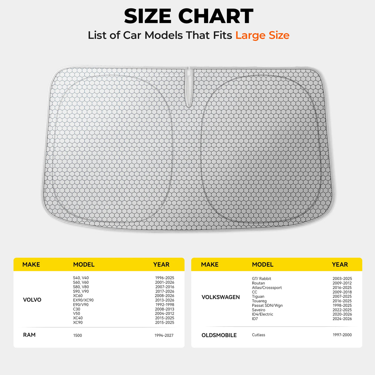 Universal Front Windshield Sunshade