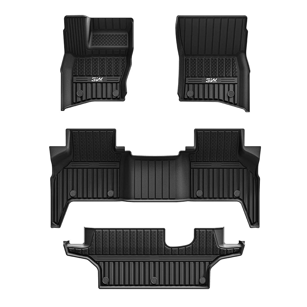 3W All Weather Car Mats For Land Rover Defender 130 L663 2020-2026 (Left Hand Drive)