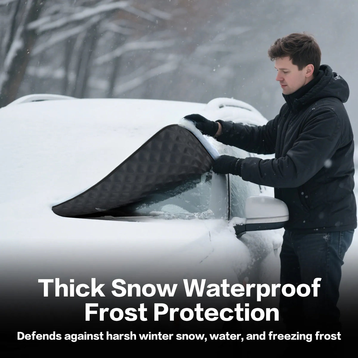 Graphene Thermal Windshield Cover for Ice & Snow - Universal Fit
