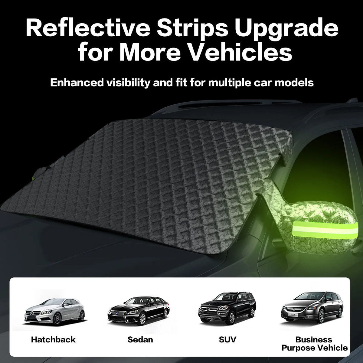 Graphene Thermal Windshield Cover for Ice & Snow - Universal Fit