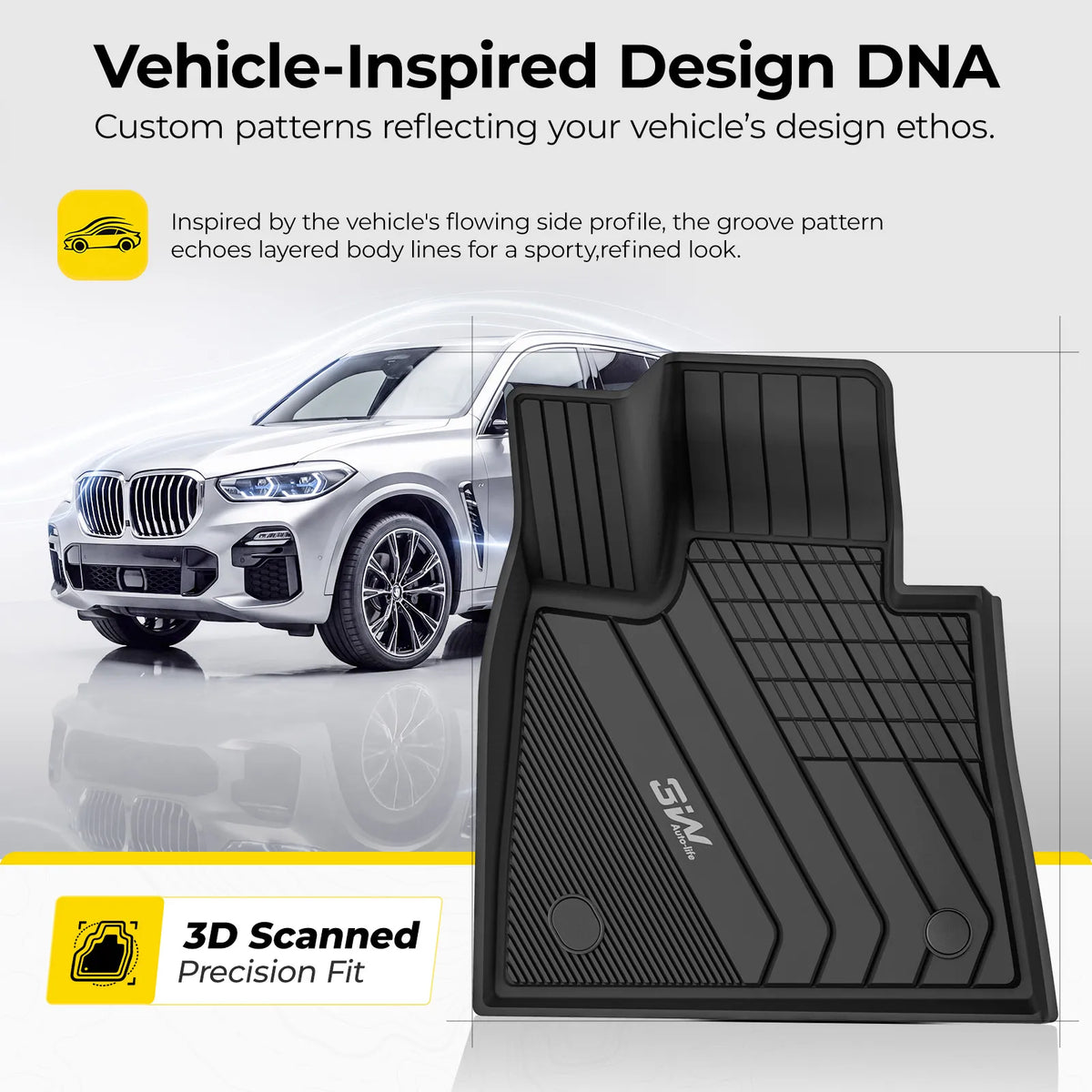 3W All Weather Car Mats For BMW X5 G05 2019-2026 (Left Hand Drive)
