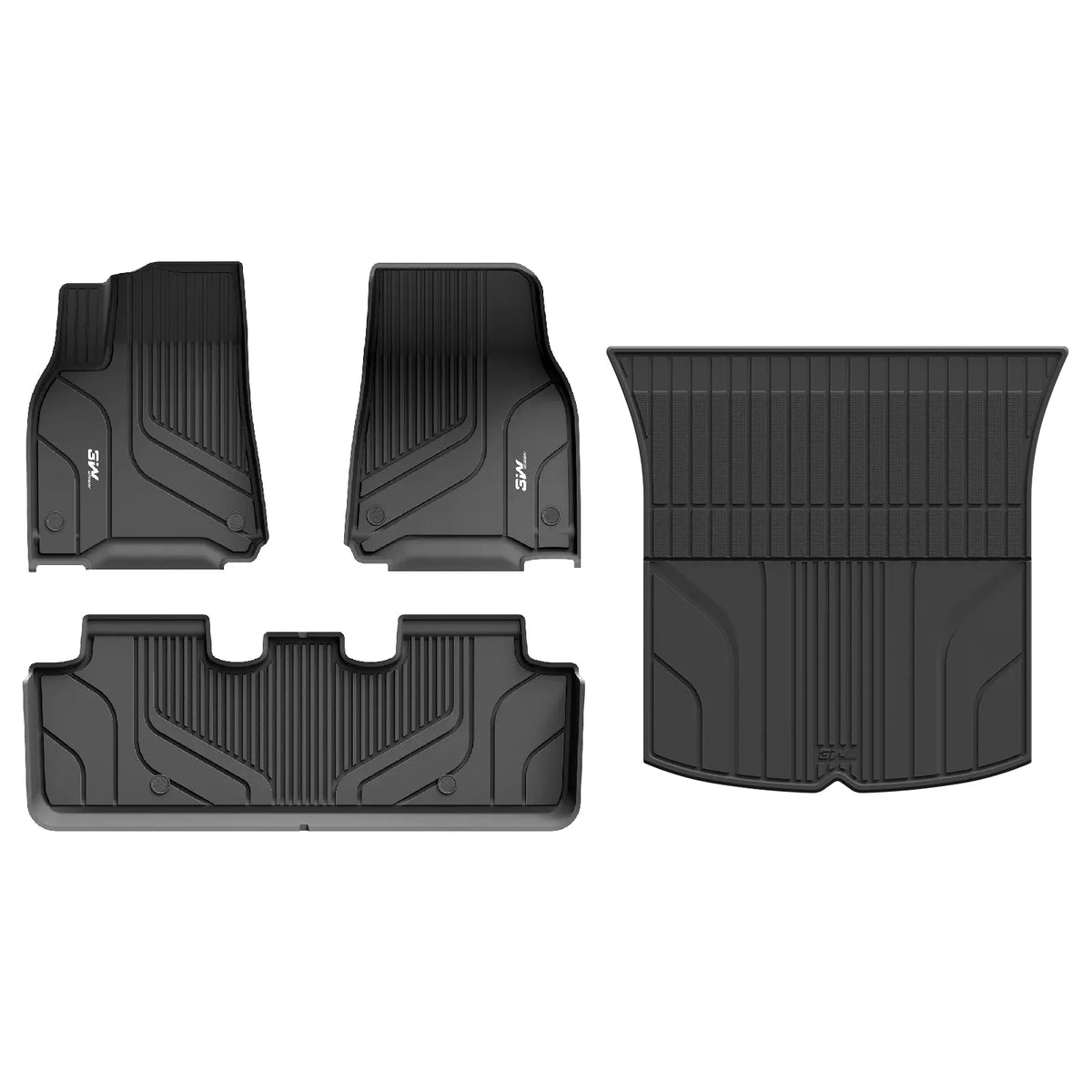 3W All Weather Car Mats For Tesla Model Y 2020-2024 (Left Hand Drive)