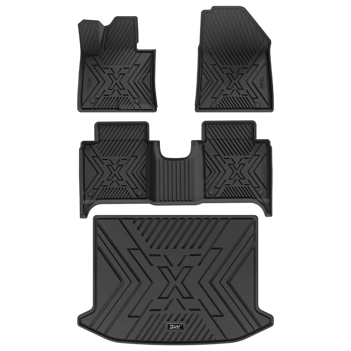 3W All Weather Car Mats For Zeekr X 2023-2026 (Left Hand Drive)