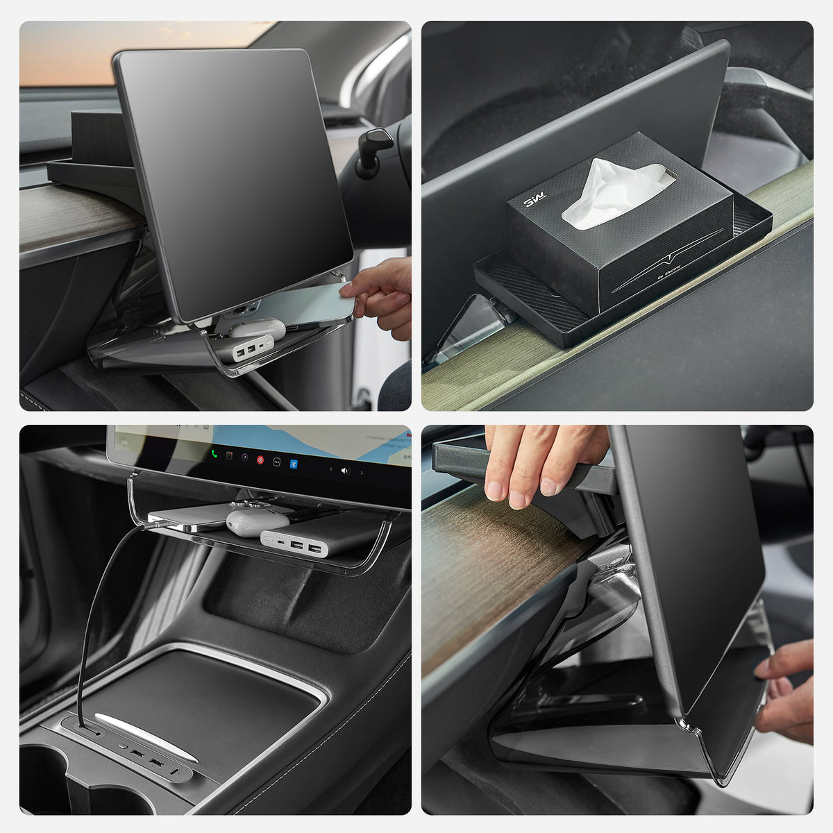 3W Magnetic Srotage Boxes For Tesla Model Y / Model 3 2017-2023