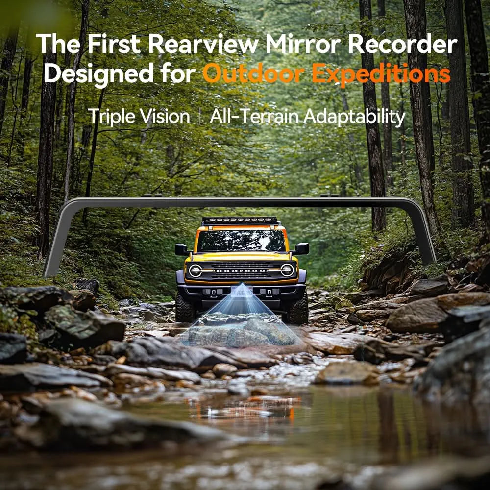 WOLFBOX G900TriPro Bumper Version Mirror Cam