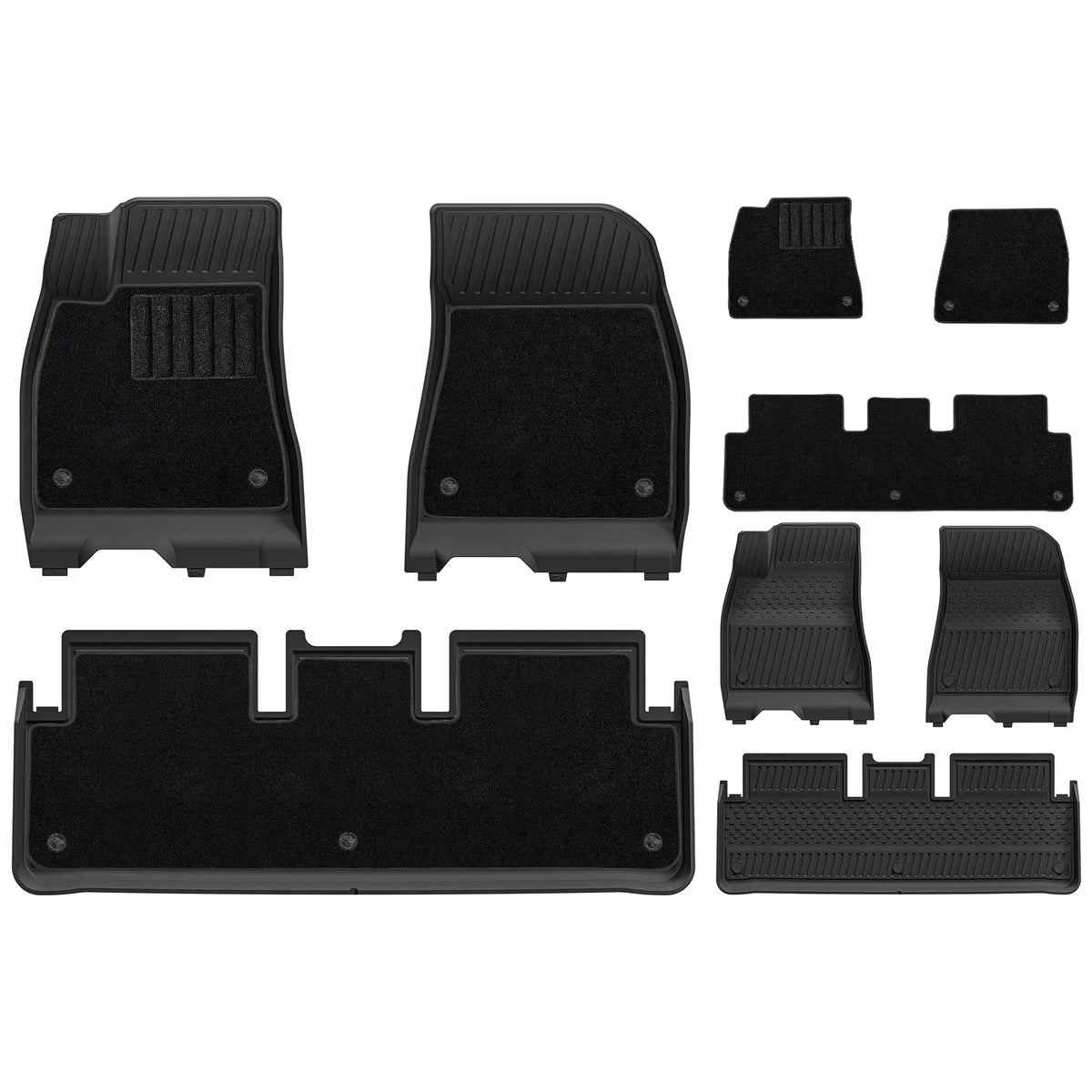 3W All Weather Auto Mats For Tesla Model 3 Highland 2024-2026 (Left Hand Drive)