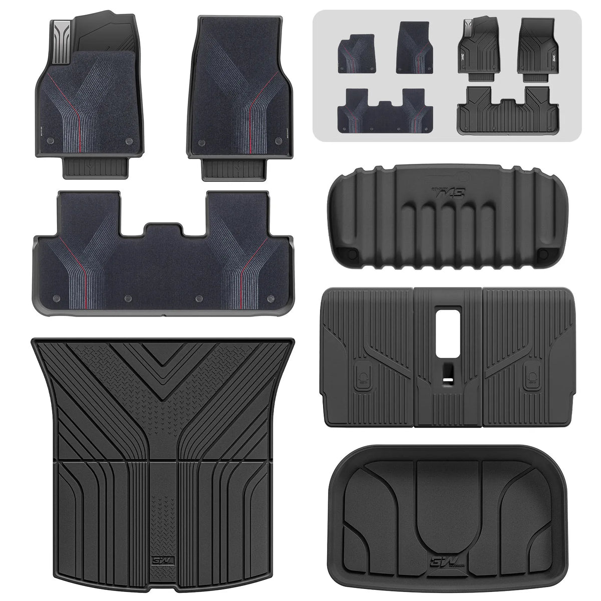 3W All Weather Car Mats For Tesla Model Y Standard / Propulsion (France) 2026 (Left Hand Drive)