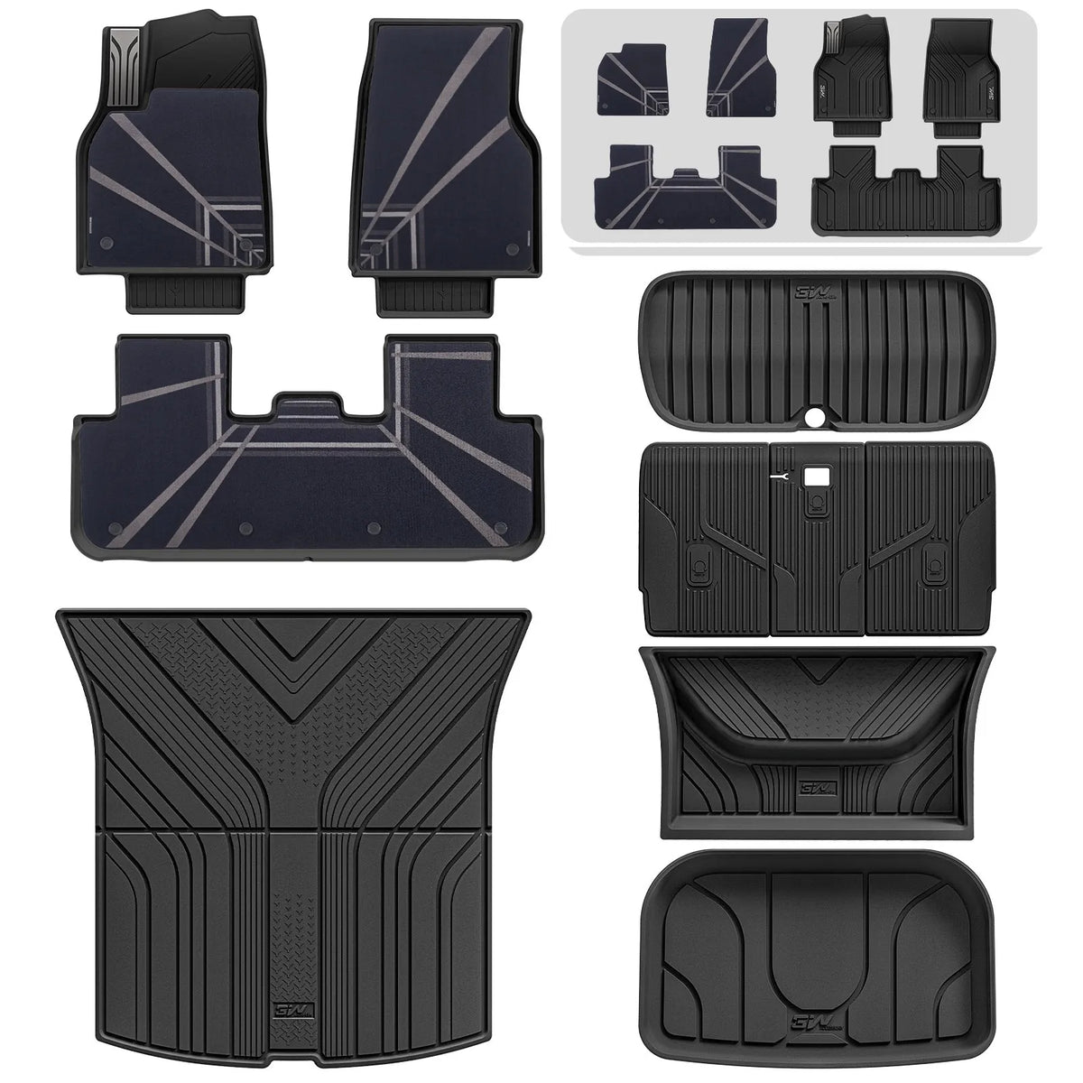 3W All Weather Car Floor Mats For Tesla Model Y Juniper/Premium/Performance 2025-2027 (Left Hand Drive)【Pro Version】