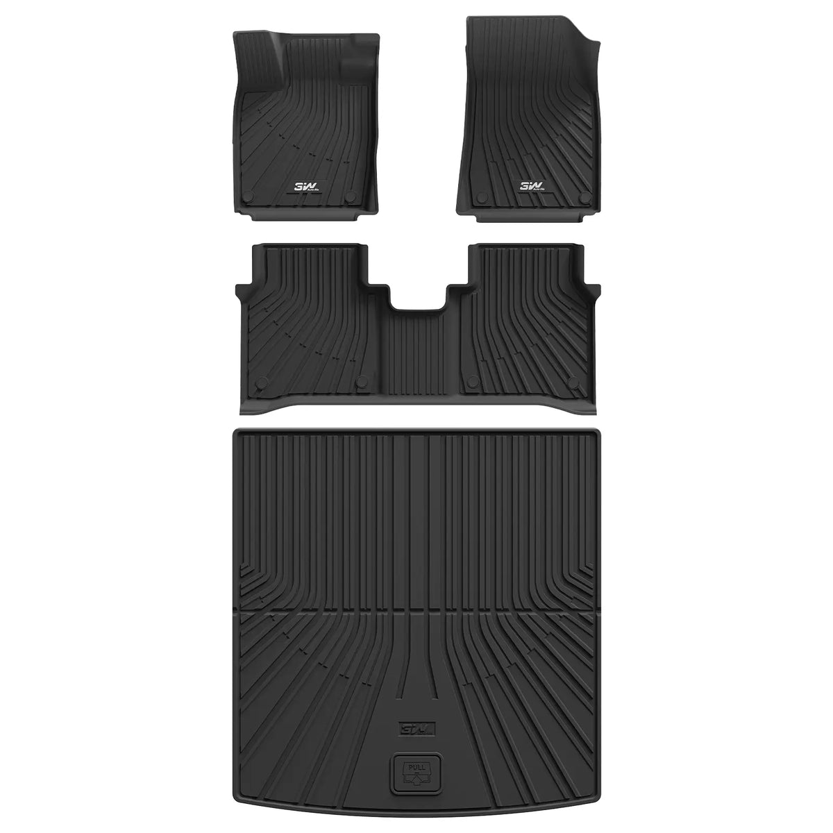 3W All Weather Car Mats for Volkswagen ID.7 (Fastback/Sedan) / Tourer (Wagon/Estate) 2024-2026 (Left Hand Drive)