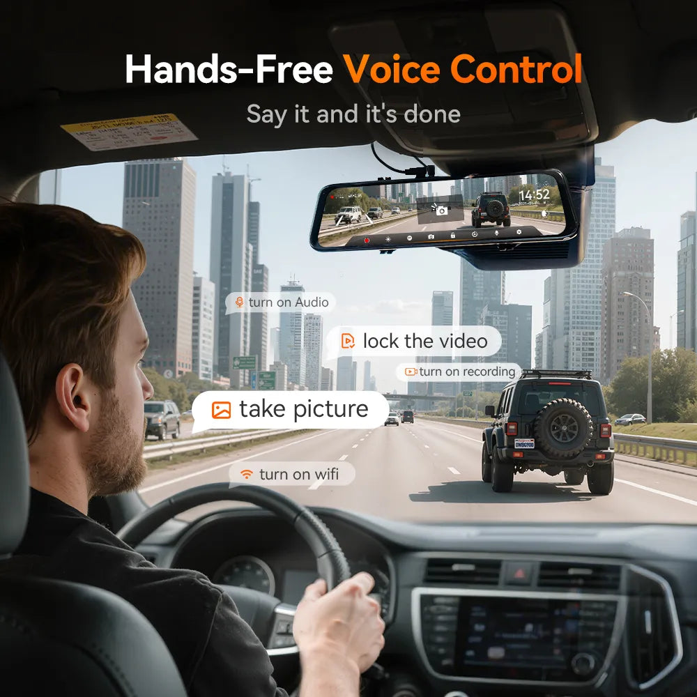 WOLFBOX G900Pro Touch Screen Rear View Mirror Dash Cam