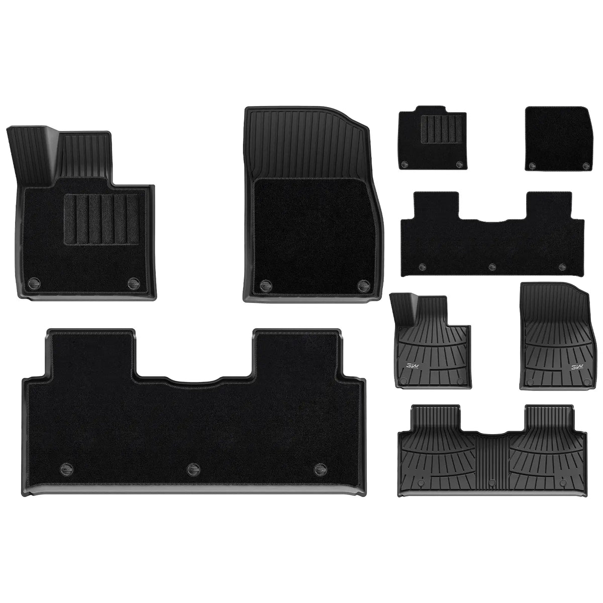3W All Weather Car Mats for Xpeng G6 2023-2026 (Left Hand Drive)