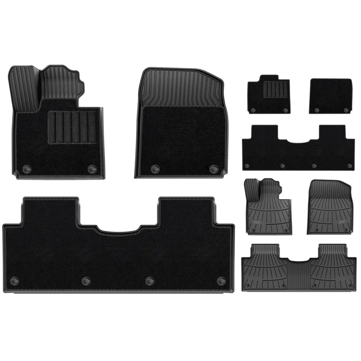 3W All Weather Car Mats for Xpeng G9 2023-2026 (Left Hand Drive)
