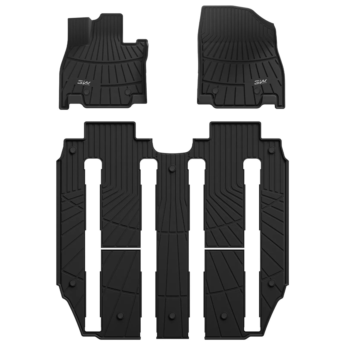 3W All Weather Car Mats for Xpeng X9 2023-2026 (Left Hand Drive)