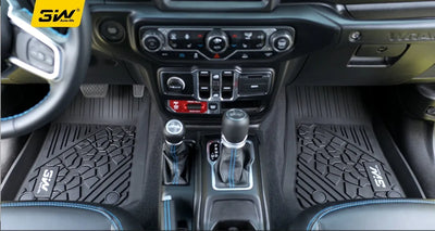 3W All Weather Car Mats for Jeep Wrangler 4xe 2021-2026 (Left Hand Drive)