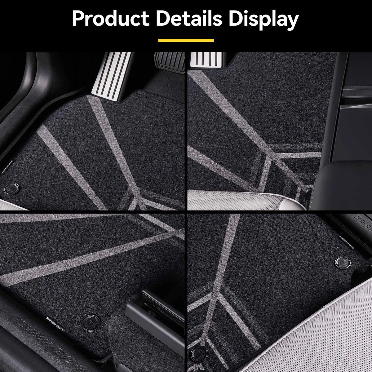 3W Double Layer Car Floor Mats For Tesla Model Y Juniper/Premium/Performance With Carpets 2025-2026