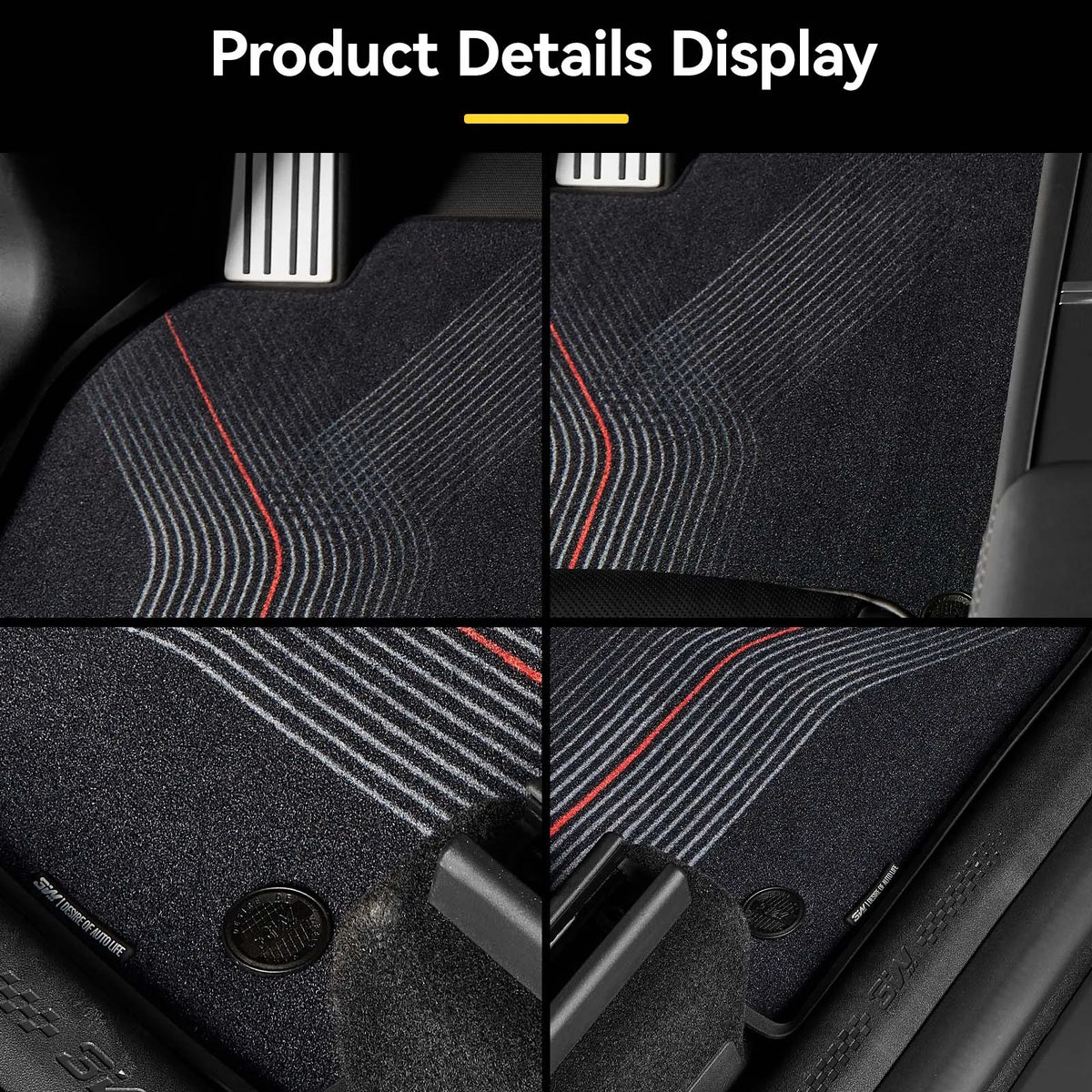 3W Double Layer Car Floor Mats For Tesla Model Y Juniper/Premium/Performance With Carpets 2025-2026