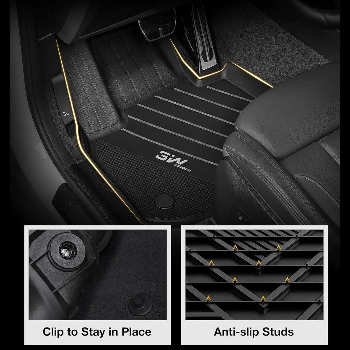 3W All Weather Car Mats For BMW X3 G01 2018-2023 (Left Hand Drive)