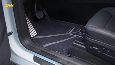 3W Double Layer Car Floor Mats For Tesla Model Y Juniper/Premium/Performance With Carpets 2025-2026