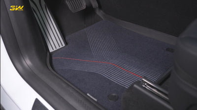 3W Double Layer Car Floor Mats For Tesla Model Y Juniper/Premium/Performance With Carpets 2025-2026
