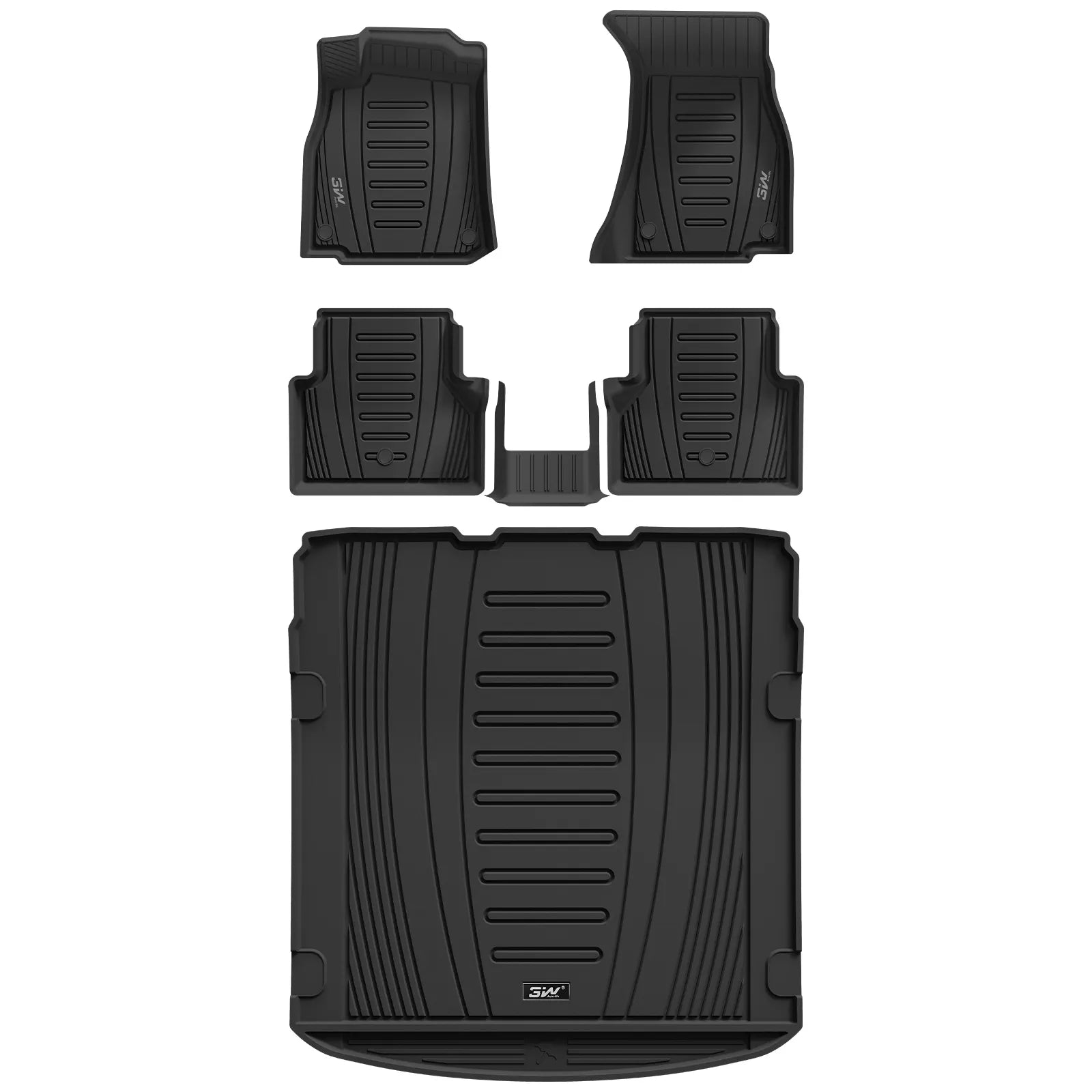 3W All Weather Car Mats For AUDI A6 S Sedan-Avant C8 4K 2019-2025 (Left Hand Drive)
