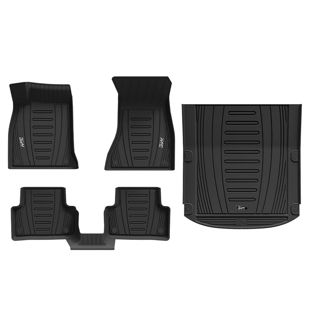3W All Weather Car Mats For AUDI A4 S Sedan B9 8W 2016-2024  LHD