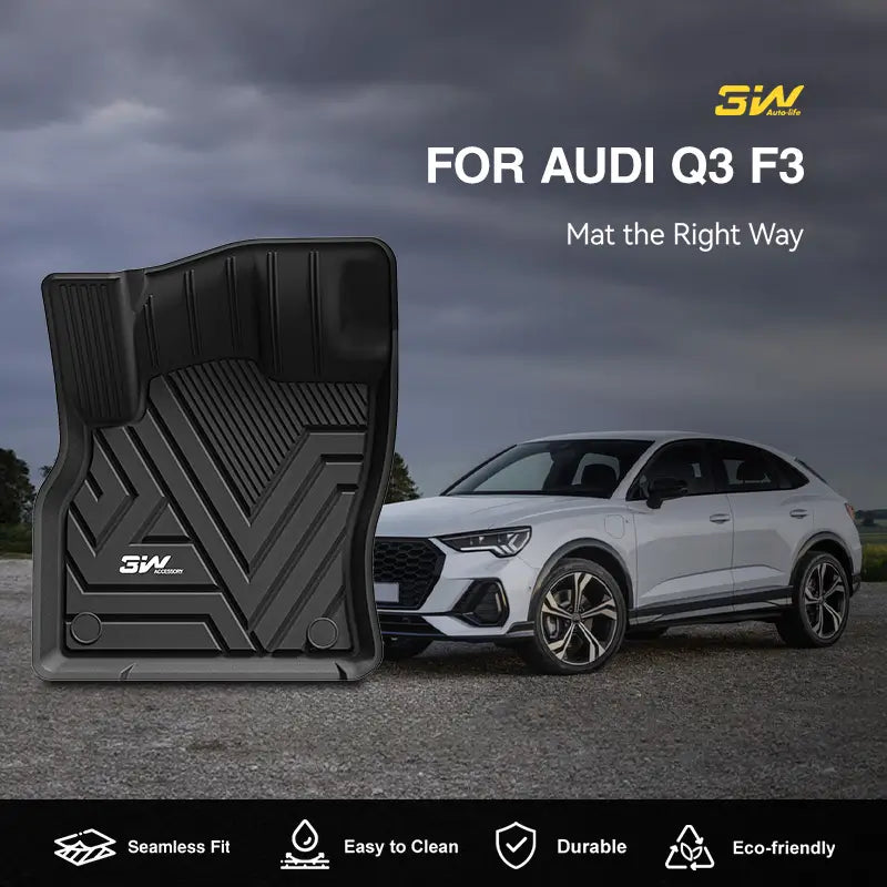 3W Boot liner Fit voor Audi Q5/SQ5 2018-2024 (niet geschikt voor TFSle/Sportback), alle weersomstandigheden Dod Friendly TPE Auto Boot Mat, Waterdichte antislip gemakkelijk schoon te maken Heavy Duty 3W Boot liner Fit voor Audi Q5/SQ5 2018-2024 (niet geschikt voor TFSle/Sportback), alle weersomstandigheden Dod Friendly TPE Auto Boot Mat, Waterdichte antislip gemakkelijk schoon te maken Heavy Duty