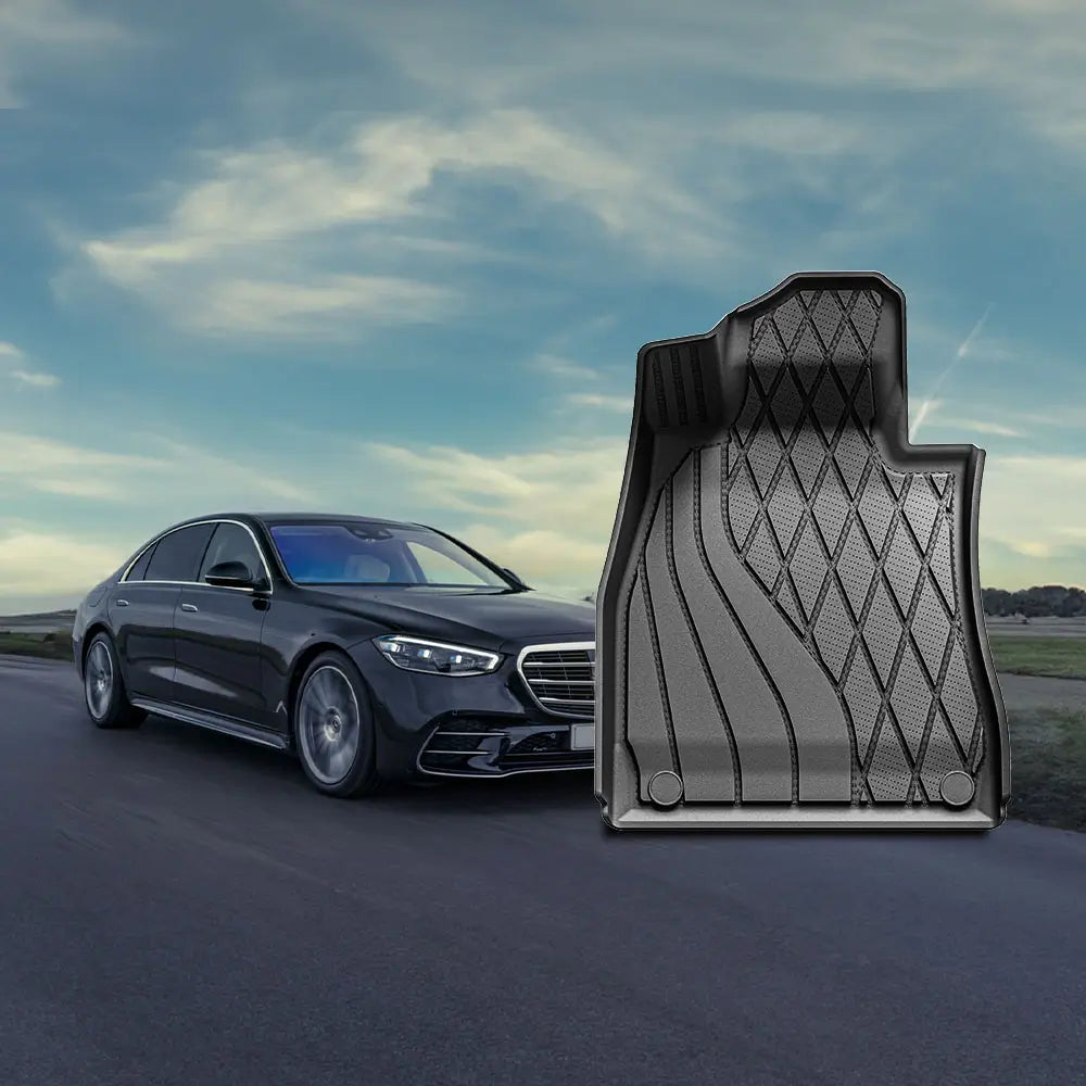 3W All Weather Car Mats For Benz S CLASS Long W223 2021-2026 (Left Hand Drive)