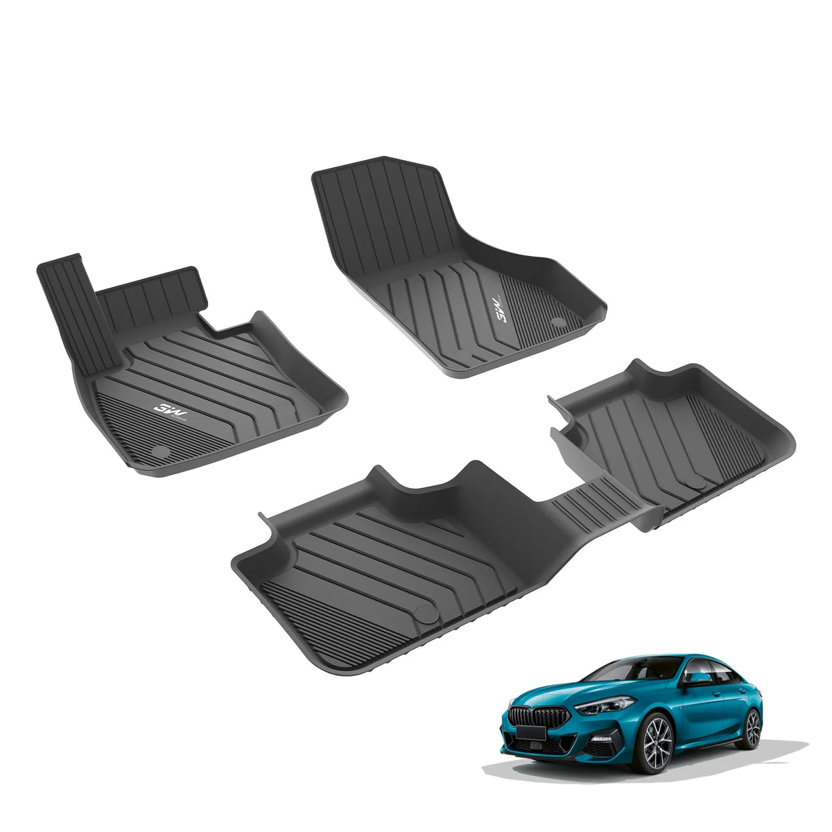 3W All Weather Car Mats For BMW 2 Series F45 2015-2024 (Left Hand Drive)