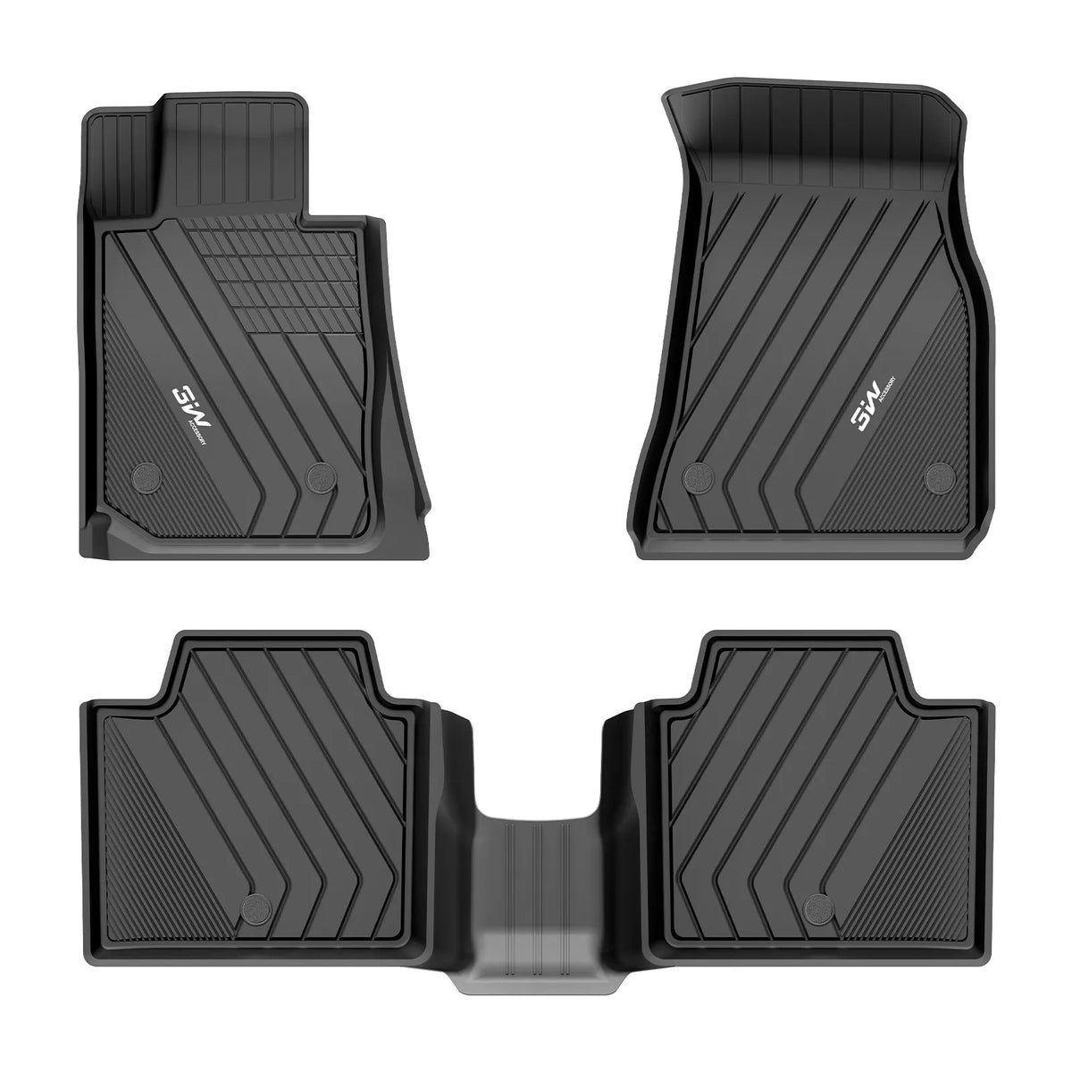 3W All Weather TPE Car Mats For BMW 3 Series S G20 2019-2025 (Left Hand Drive)