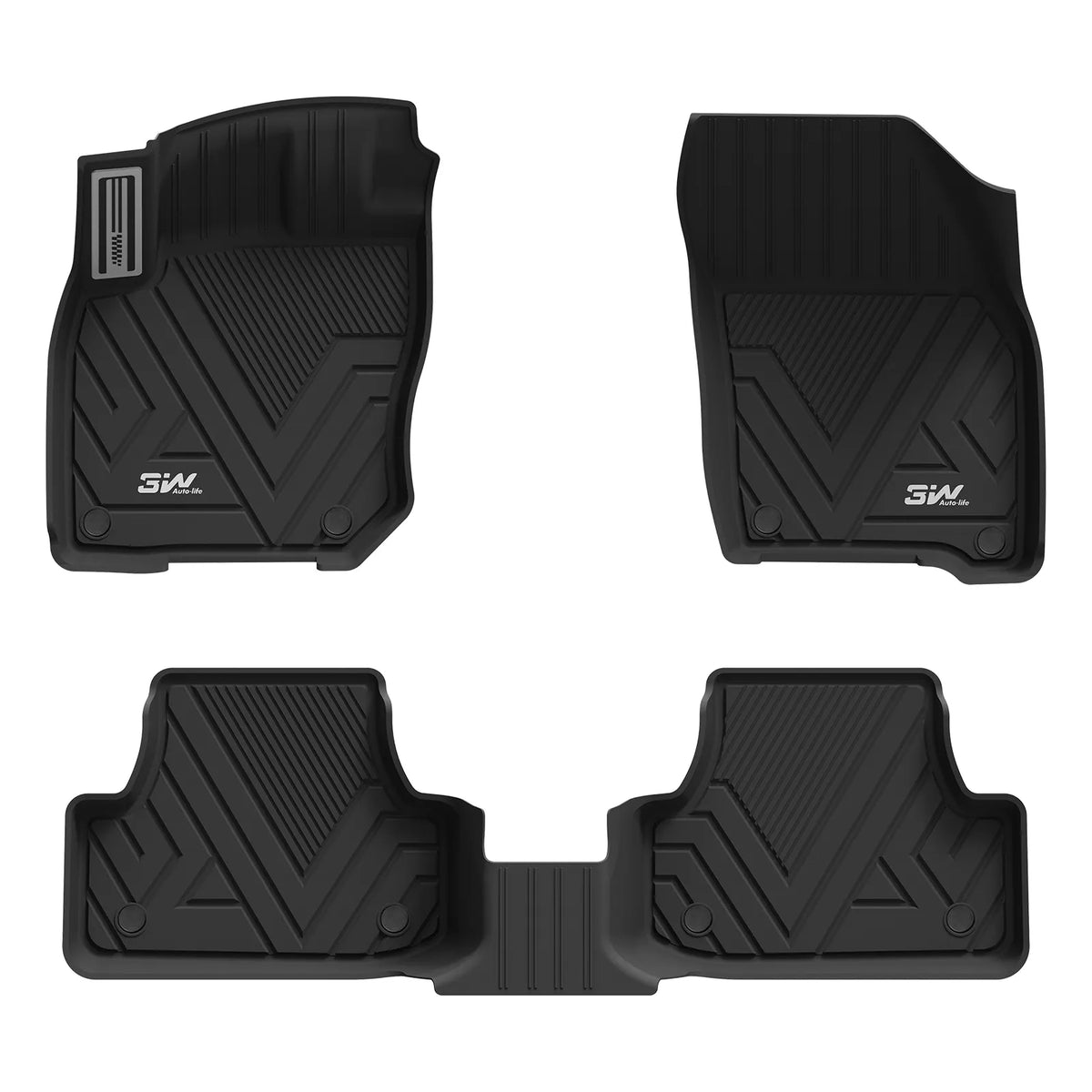 3W All Weather Car Floor Mats For Volkswagen T-Roc 2026 (Left Hand Drive)