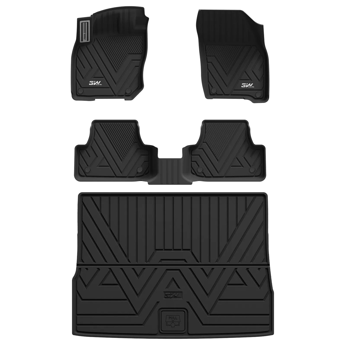 3W All Weather Car Floor Mats For Volkswagen T-Roc 2026 (Left Hand Drive)