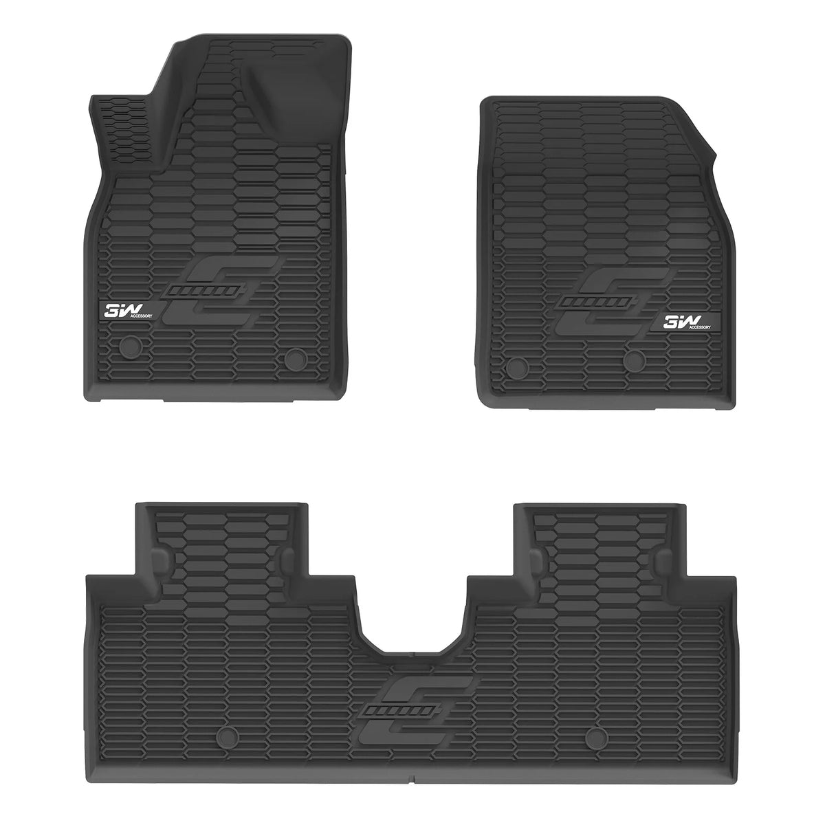 3W All Weather Car Mats For Ford Mustang Mach E 2021-2026 (Left Hand Drive)