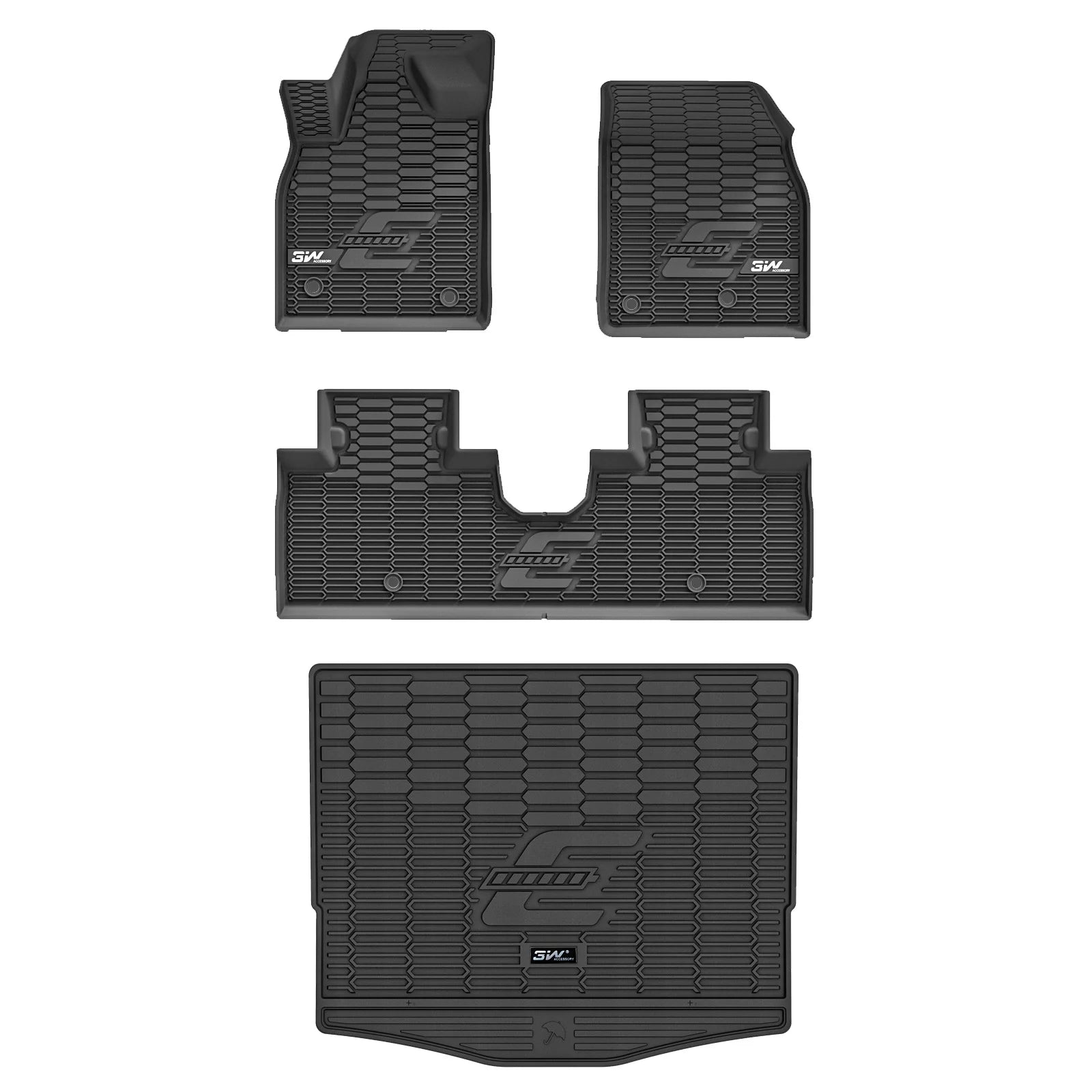 3W All Weather Car Mats For Ford Mustang Mach E 2021-2025 LHD