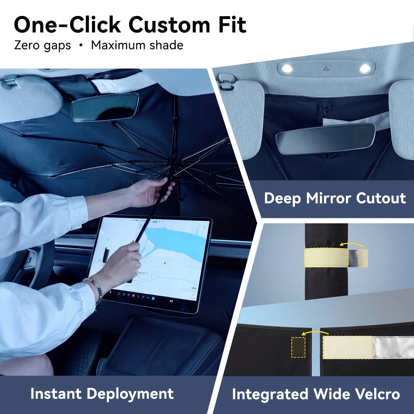 Front Windshield Sunshade Umbrella (Universal Fit)