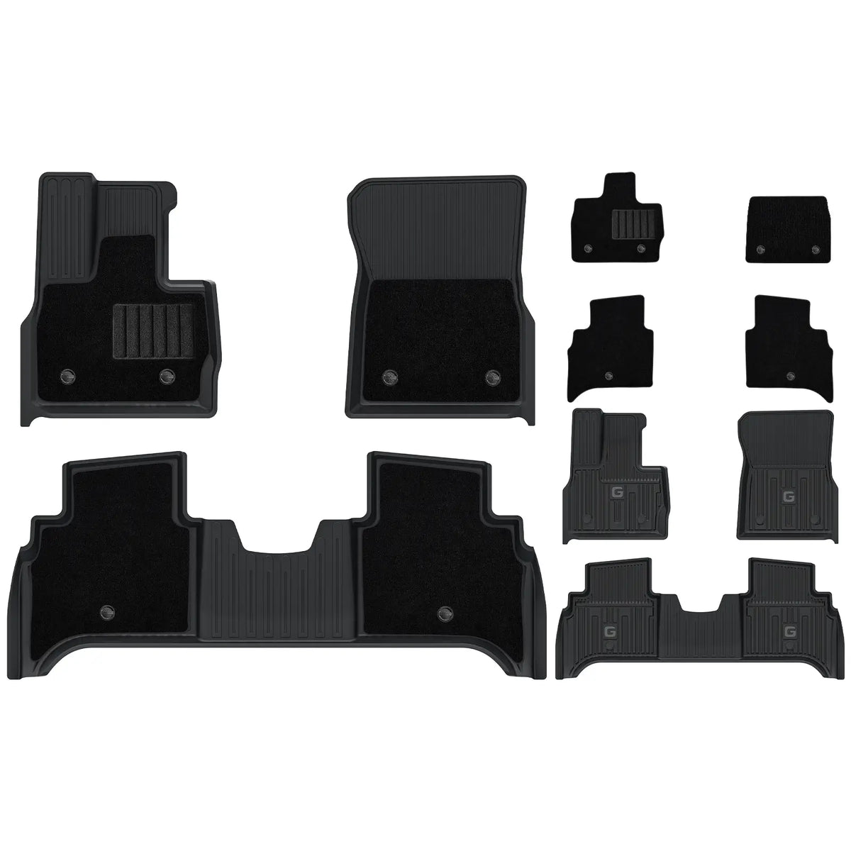 3W All Weather Car Mats For Mercedes Benz G Class W463 / W465 2020-2026 (Left Hand Drive)