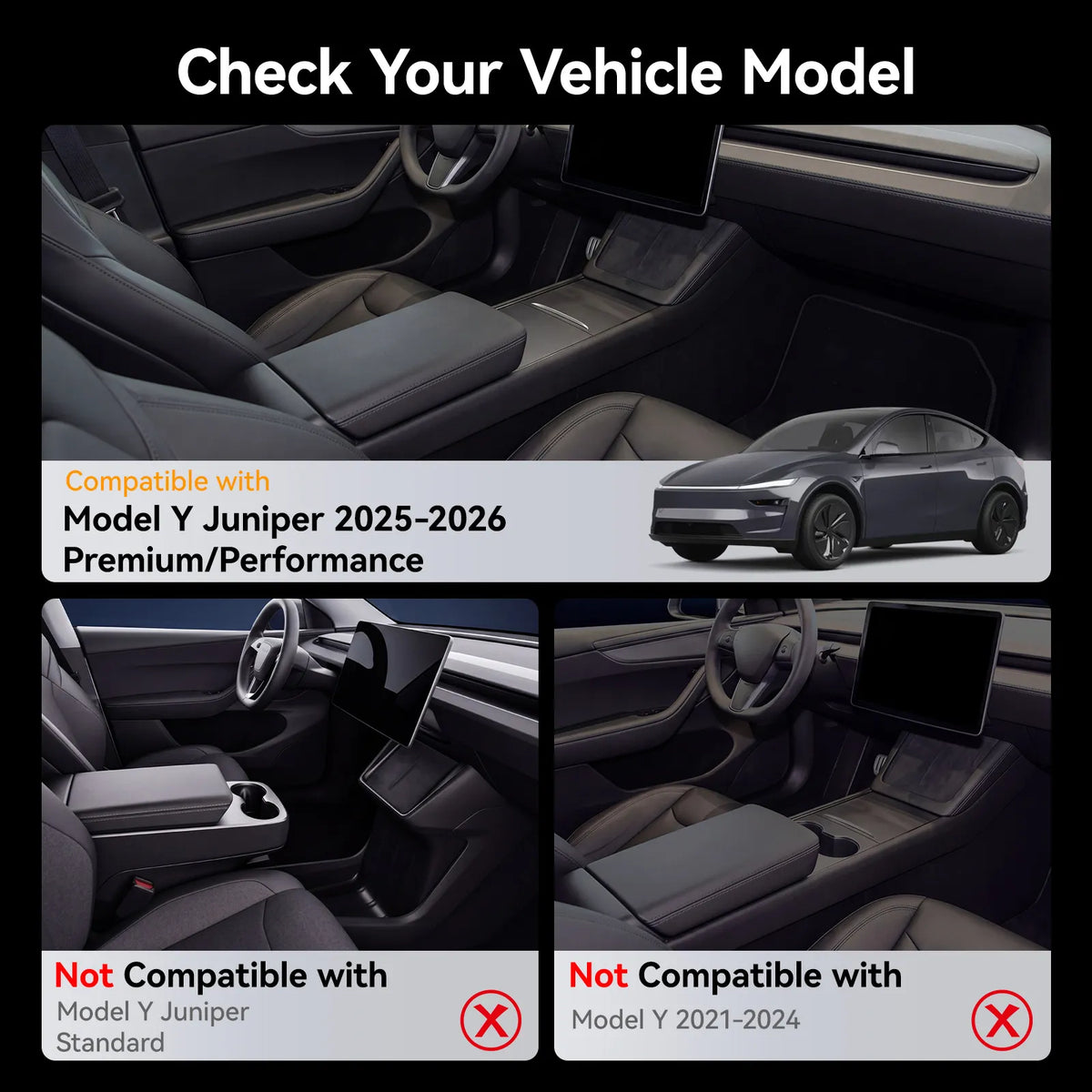 Interior Organiser Set for Tesla Model Y Juniper 2025-2026
