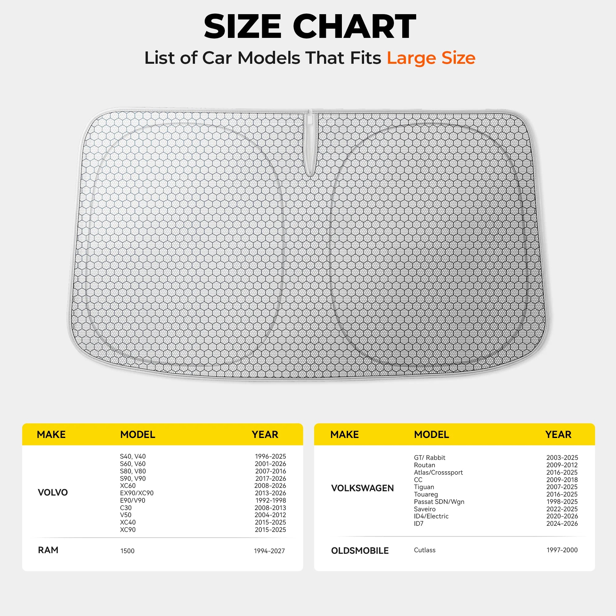 Universal Front Windshield Sunshade