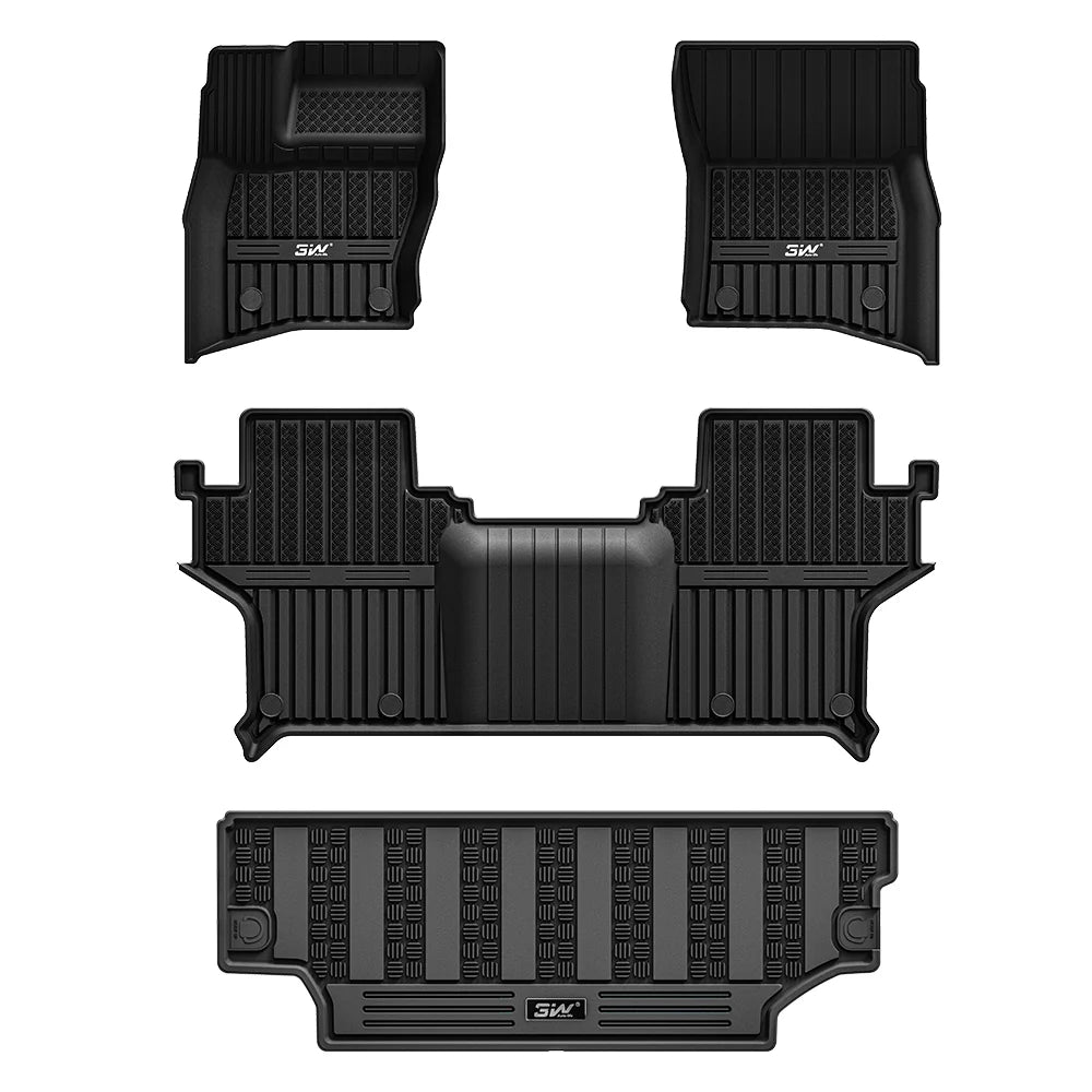 3W All Weather Car Mats For Land Rover Defender 90 L663 2020-2026 (Left Hand Drive)