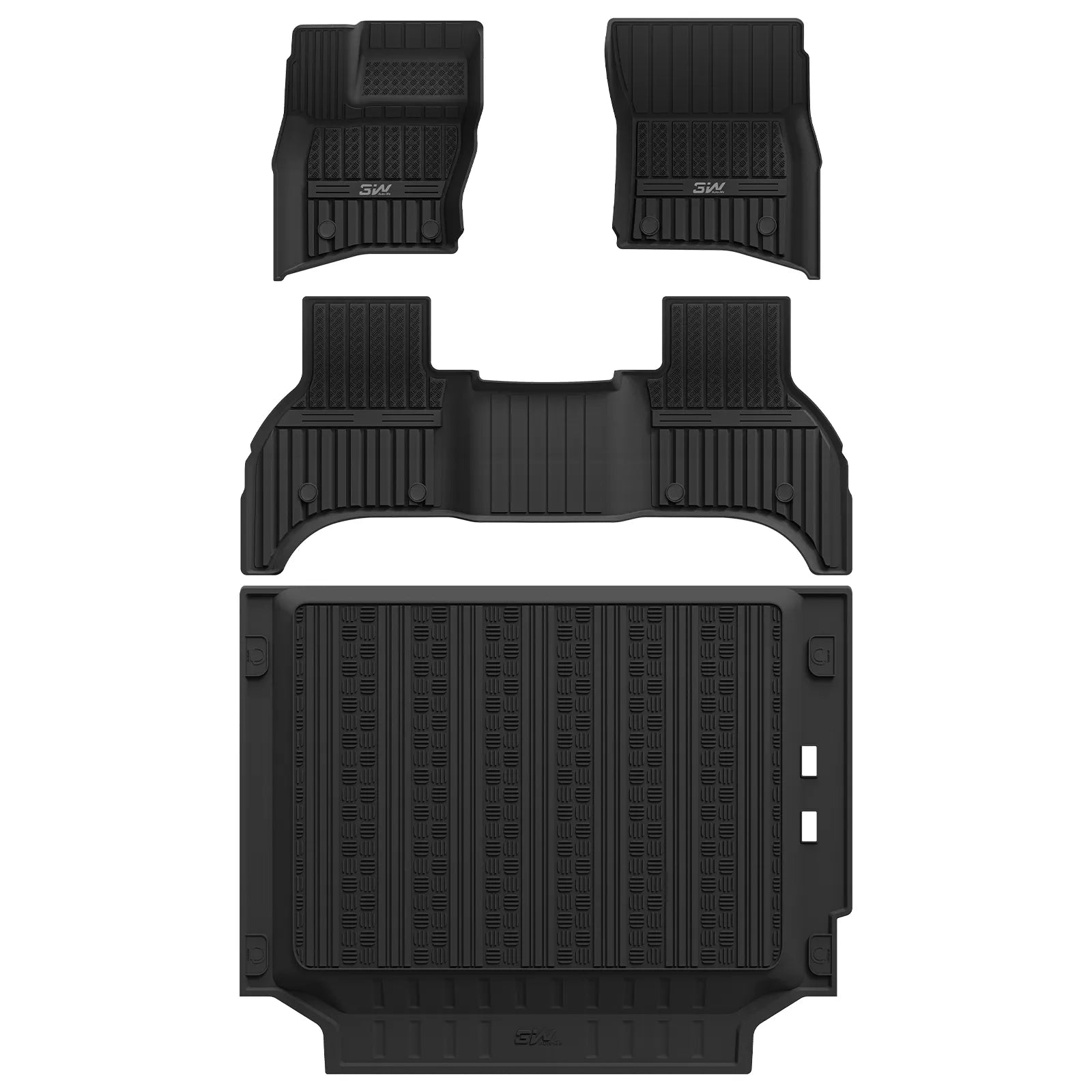 3W All Weather Car Mats For Land Rover Defender 110 5 Seats L663 2020-2026 (Left Hand Drive)