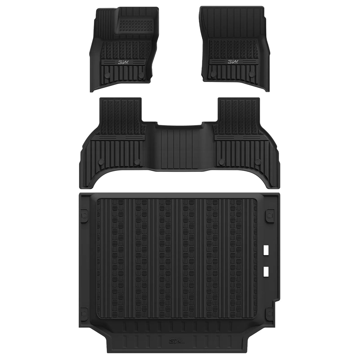 3W All Weather Car Mats For Land Rover Defender 110 5 Seats L663 2020-2026 (Left Hand Drive)