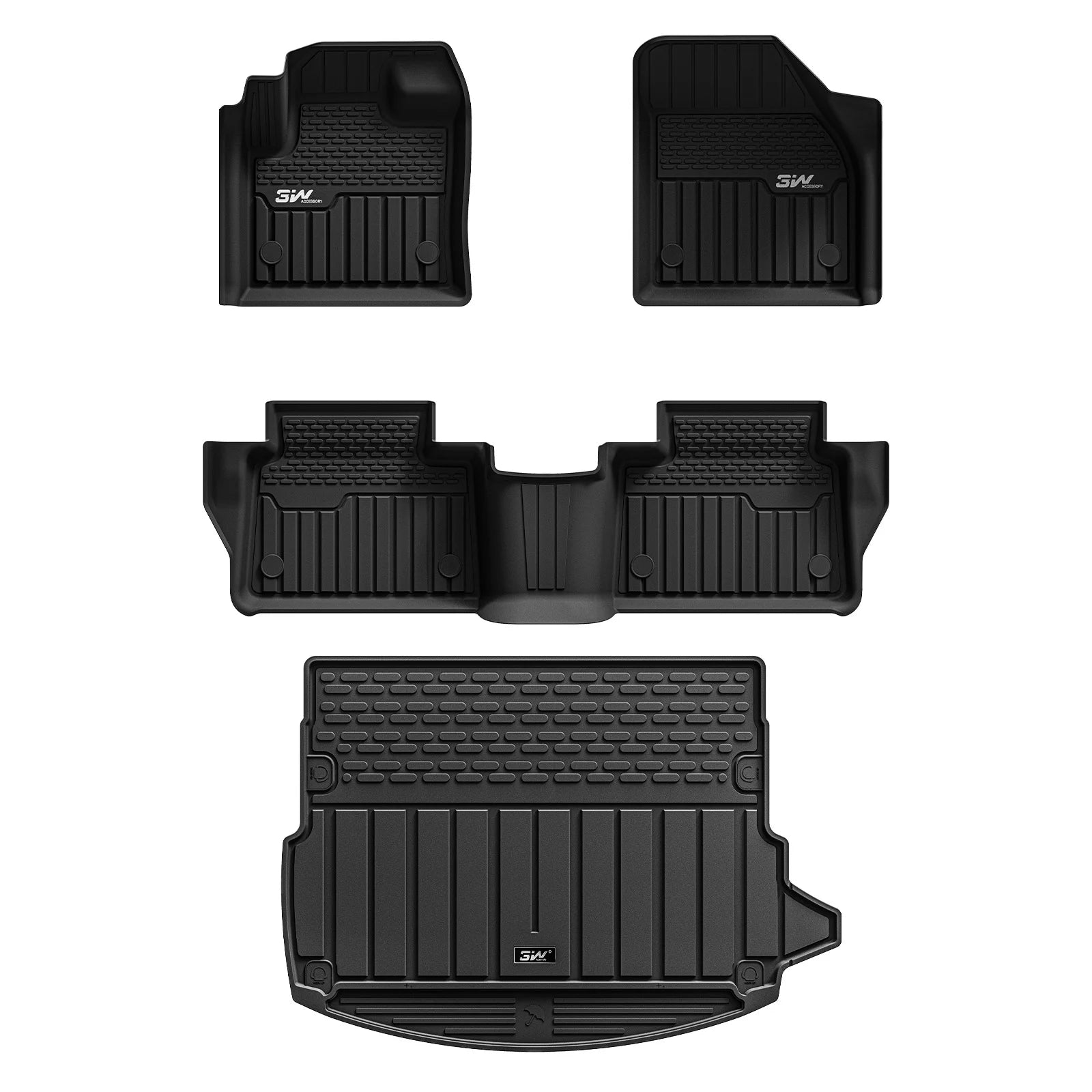 3W All Weather Car Mats For Land Rover Discovery Sport L550 2022-2025 LHD