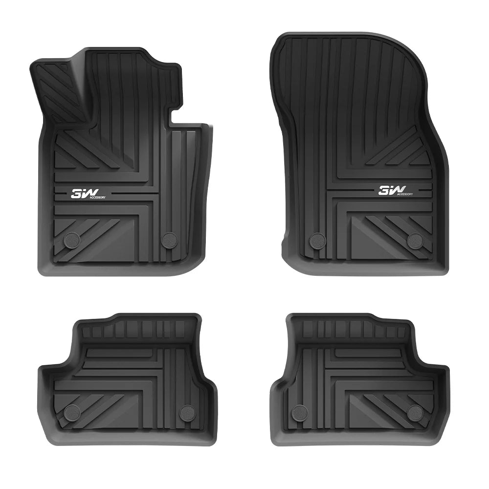 3W All Weather Car Mats For Mini Hatch 3 Doors F56 2014-2024 LHD